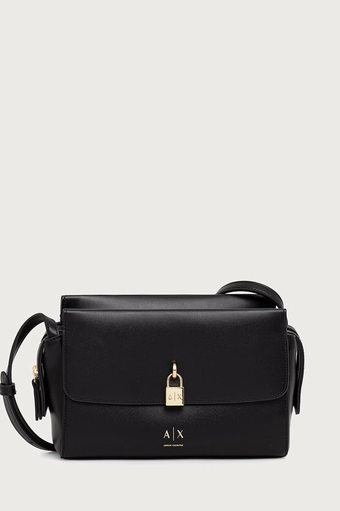 Armani Exchange crossbody torba za žene od imitacije kože crna XW003056.AF28605
