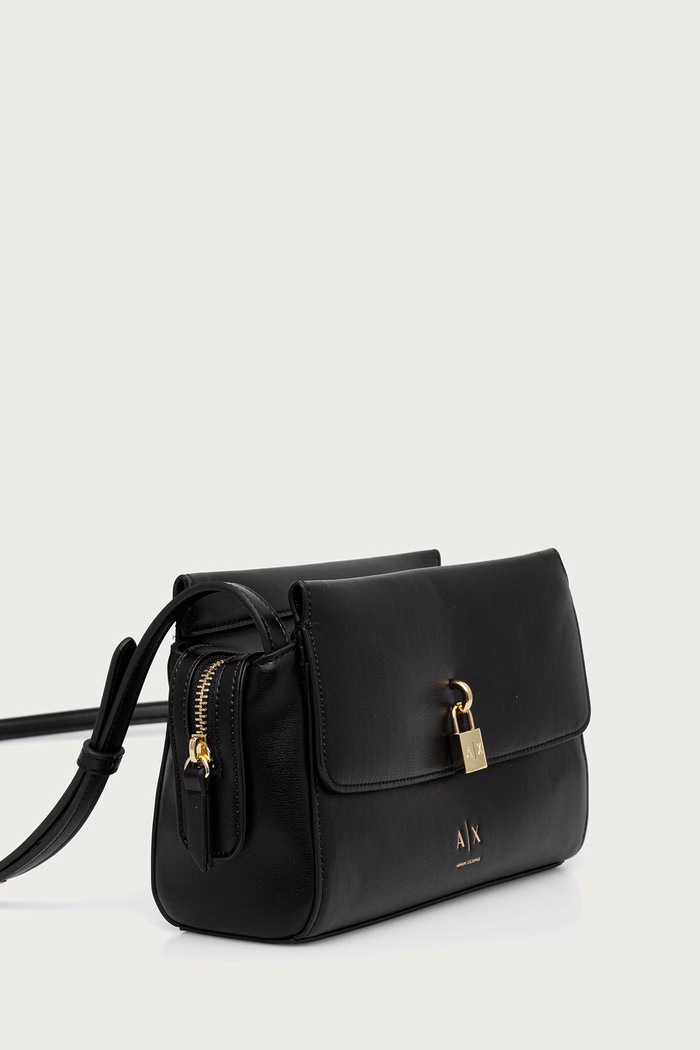 Armani Exchange crossbody torba za žene od imitacije kože XW003056.AF28605 crna AW26