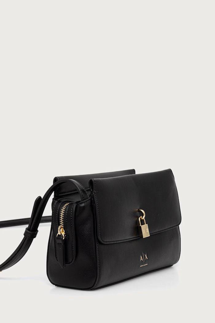 Armani Exchange crossbody torba za žene od imitacije kože XW003056.AF28605 crna AW26