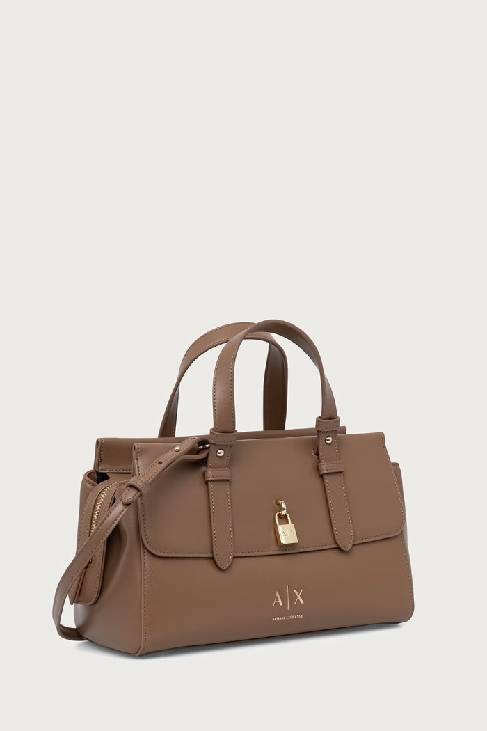 Armani Exchange Torebka crossbody damska z imitacji skóry XW003055.AF28605 beżowy AW26