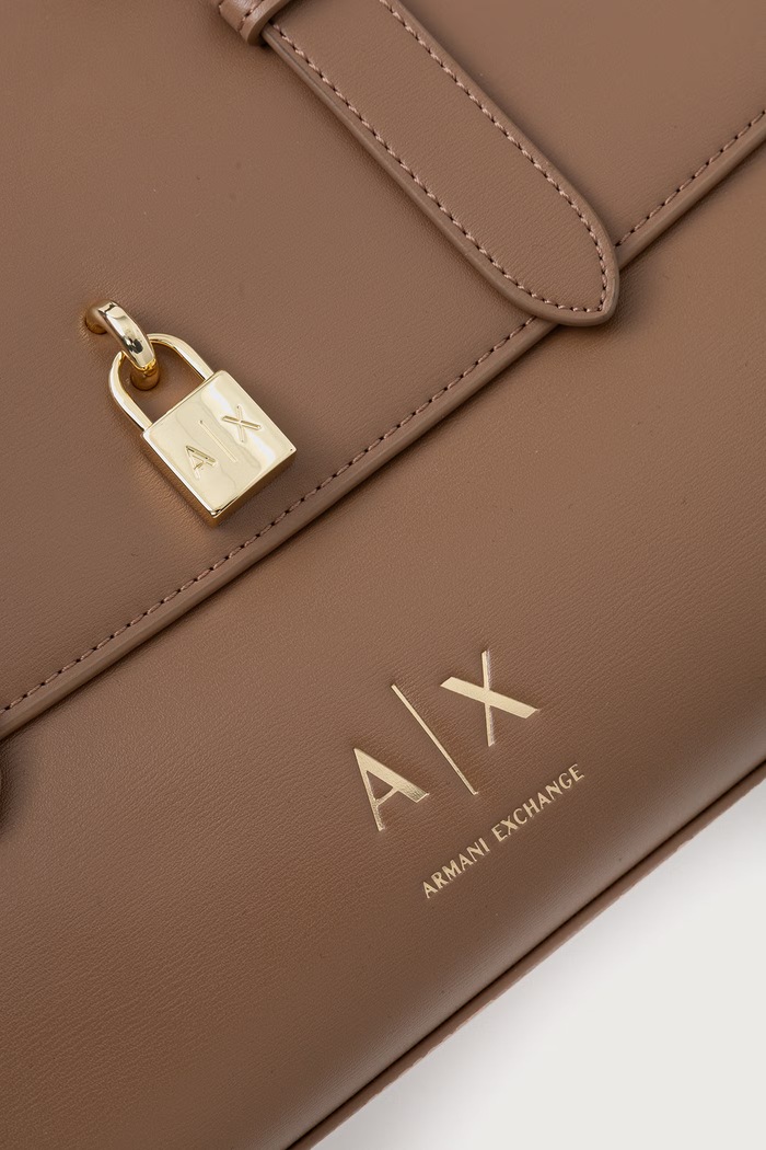 Torebka crossbody damska z imitacji skóry Armani Exchange XW003055.AF28605 beżowy