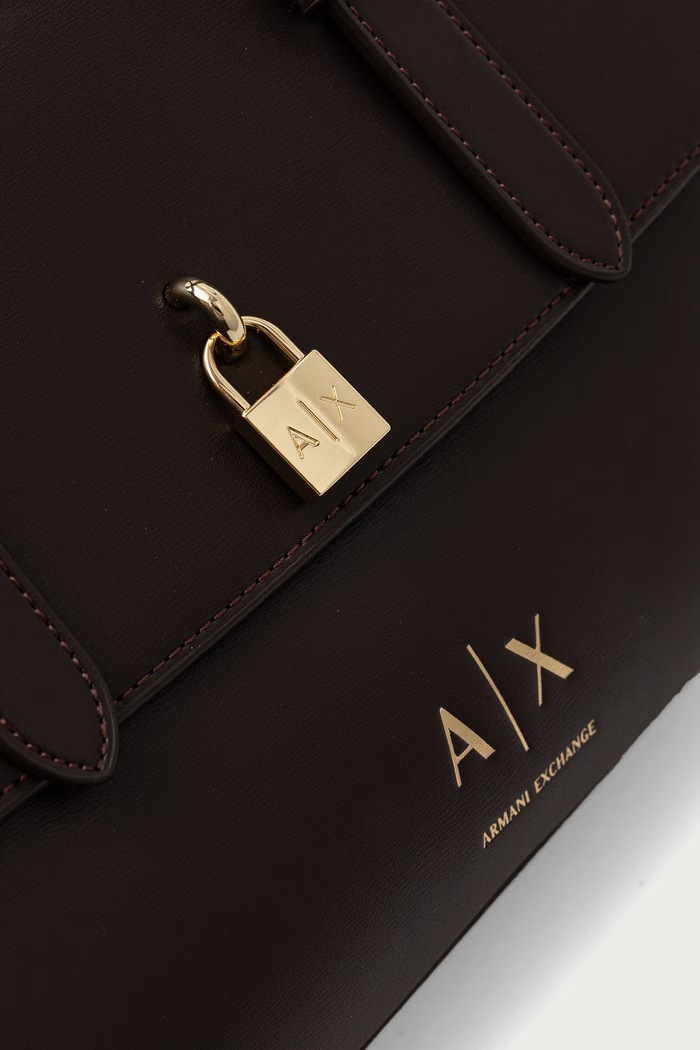 Torebka crossbody damska z imitacji skóry Armani Exchange XW003055.AF28605 brązowy