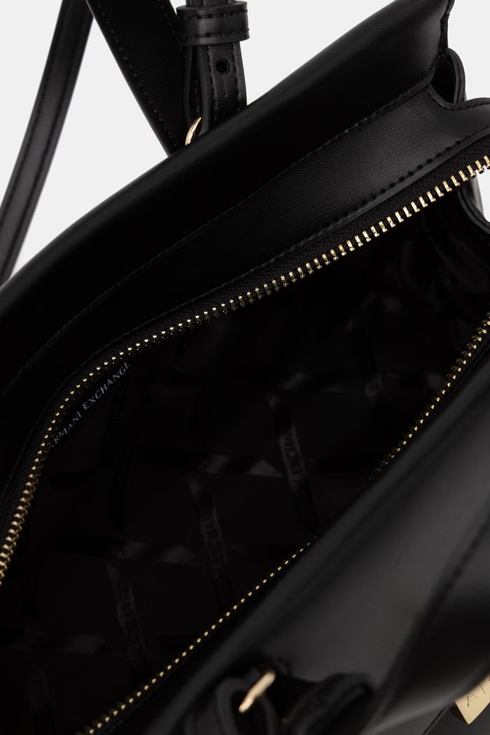 Armani Exchange crossbody torba za žene od imitacije kože XW003055.AF28605 crna
