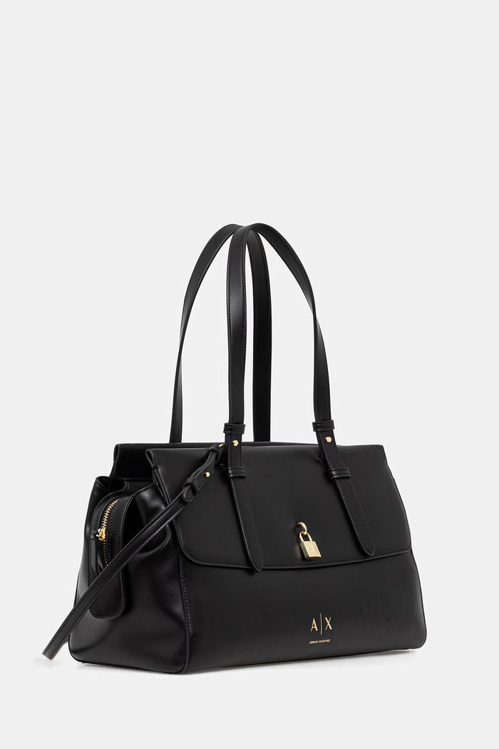 Armani Exchange shopper torba za žene od imitacije kože XW003020.AF28605 crna AW26