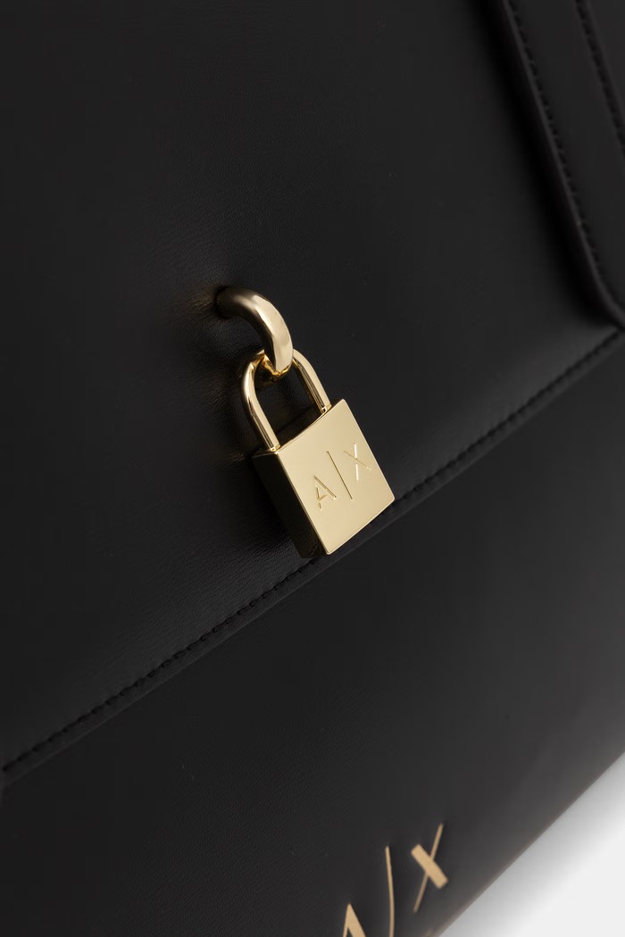 Armani Exchange shopper torba za žene od imitacije kože crna XW003020.AF28605