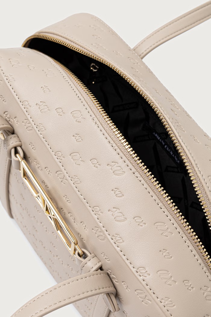 Torebka damska z imitacji skóry Armani Exchange beżowy XW002610.AF26970
