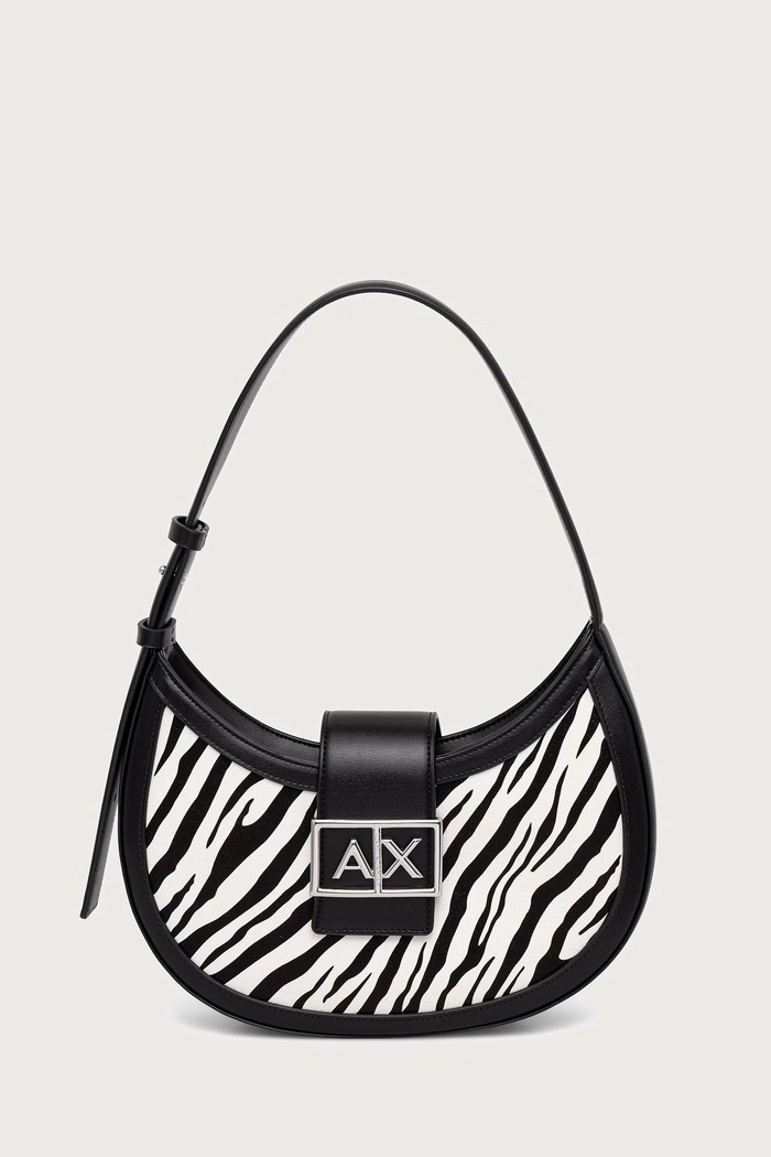 Armani Exchange torebka hobo damska z imitacji skóry czarny XW002565.AF26571