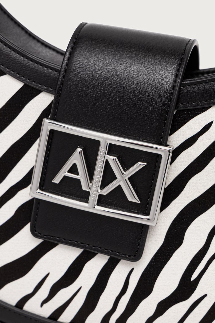 Armani Exchange torebka hobo damska z imitacji skóry czarny XW002565.AF26571