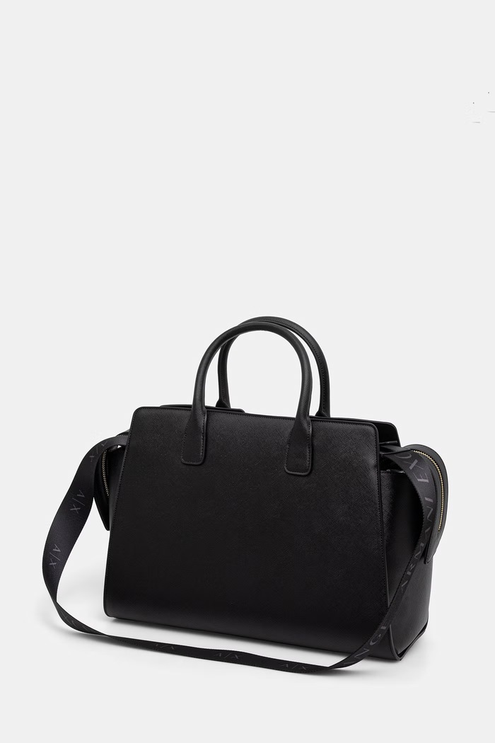 Dodaci Armani Exchange shopper torba za žene od imitacije kože XW002157.AF26570 crna