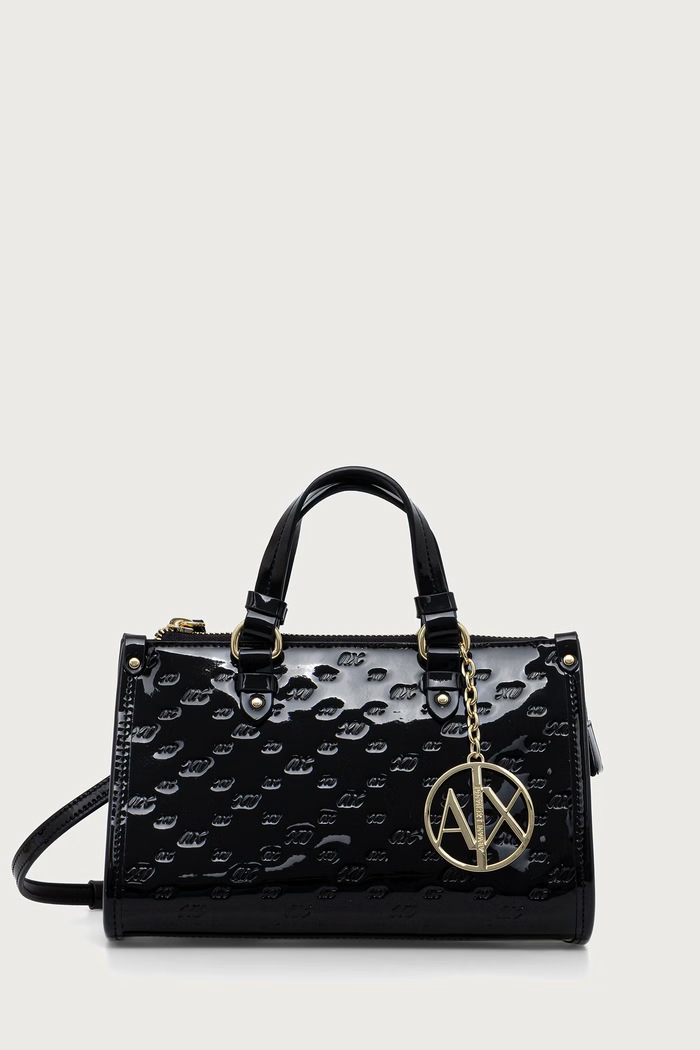 Armani Exchange crossbody torba za žene od imitacije kože crna XW000928.AF26968
