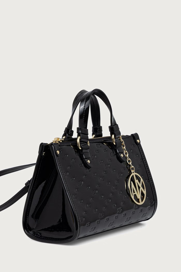Armani Exchange crossbody torba za žene od imitacije kože XW000928.AF26968 crna AW26