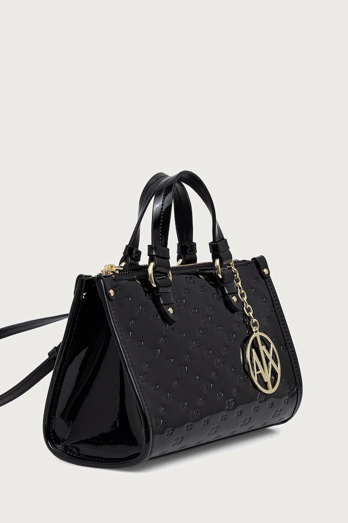 Armani Exchange crossbody torba za žene od imitacije kože XW000928.AF26968 crna AW26