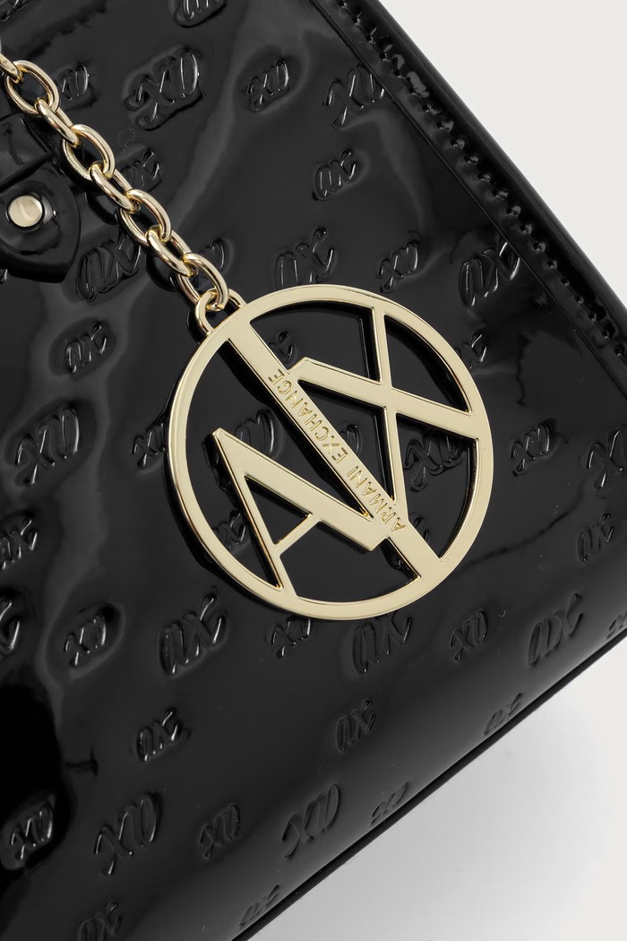 Armani Exchange crossbody torba za žene od imitacije kože crna XW000928.AF26968