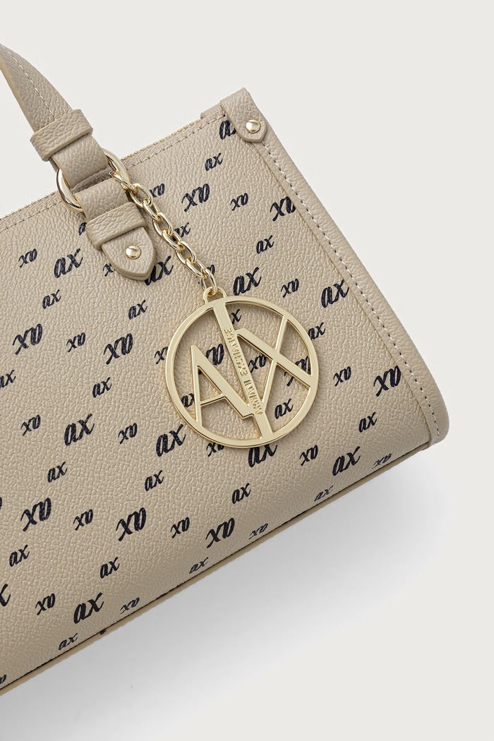 Torebka crossbody damska z imitacji skóry Armani Exchange XW000928.AF26453 beżowy