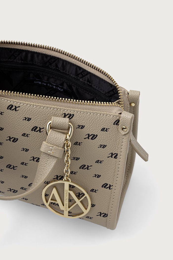 Torebka crossbody damska z imitacji skóry Armani Exchange beżowy XW000928.AF26453