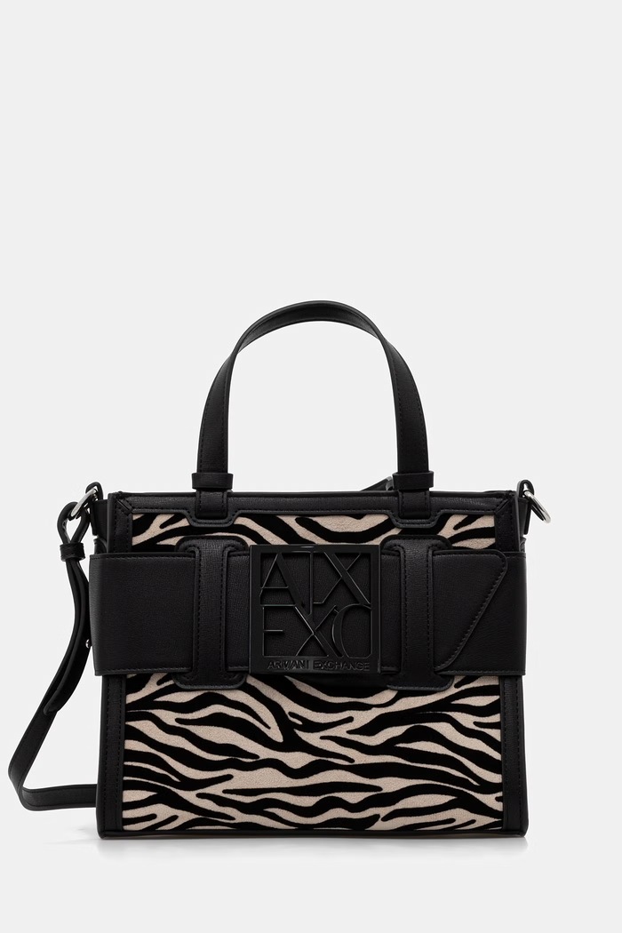 Armani Exchange torebka tote damska z imitacji skóry czarny XW000392.AF26445