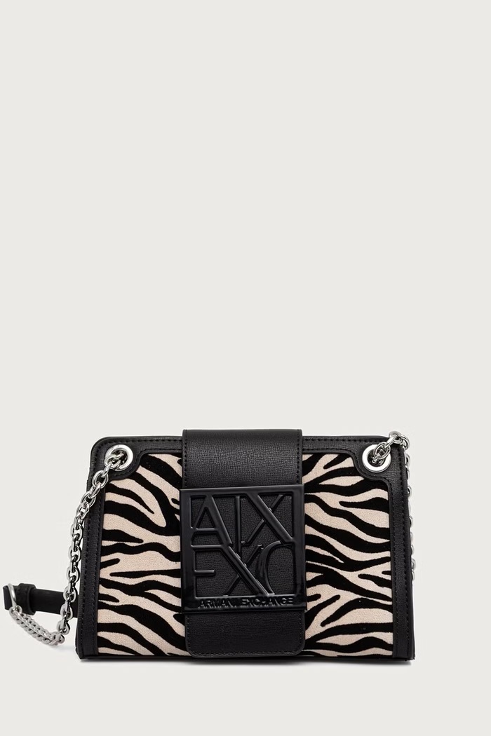 Armani Exchange crossbody torba za žene od imitacije brušene kože crna XW000281.AF26445