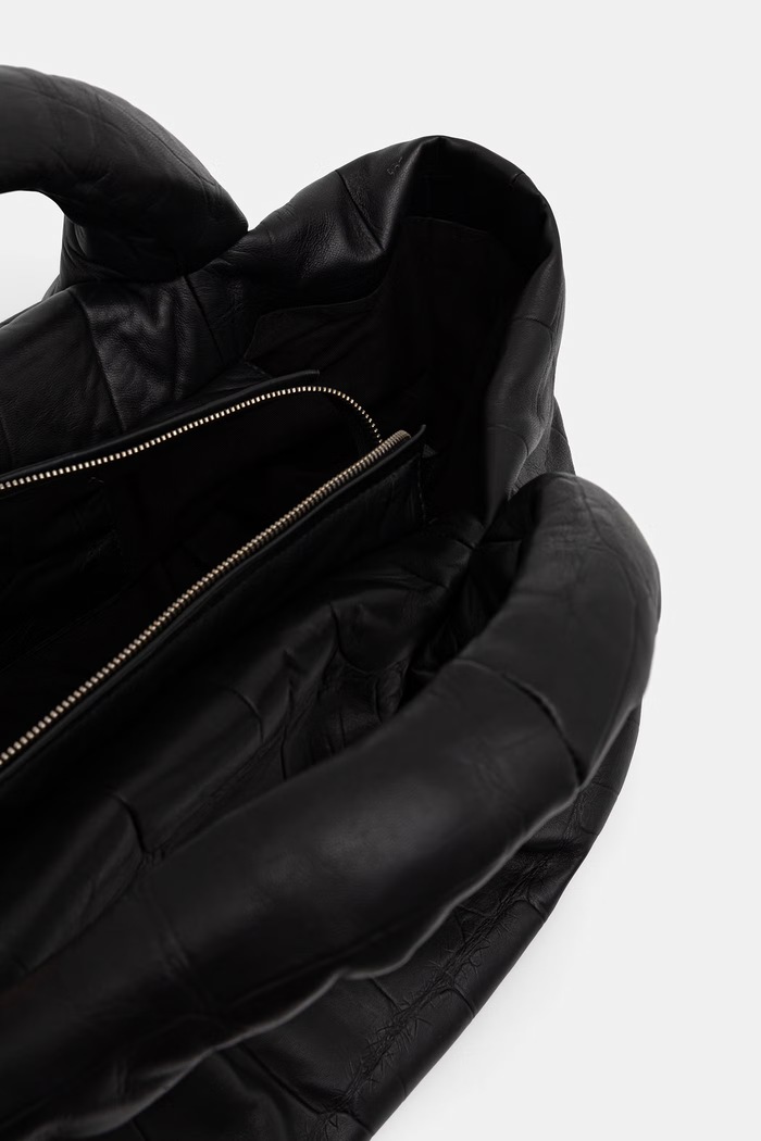 MUNTHE torebka tote damska skórzana LIXIO CROCO 263190526351 czarny