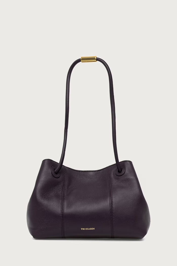 Trussardi Torebka shopper damska skórzana fioletowy Z354E006734N