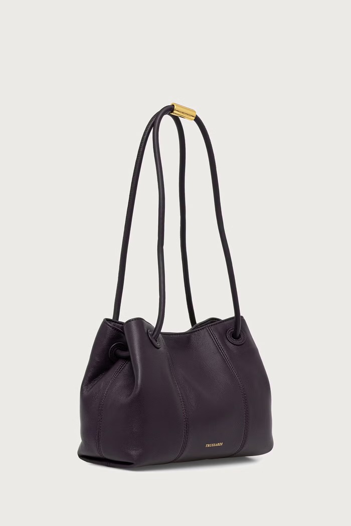Trussardi Torebka shopper damska skórzana Z354E006734N fioletowy AW26