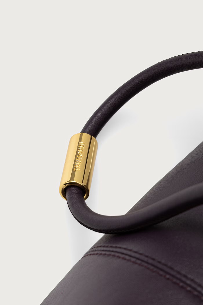 Torebka shopper damska skórzana Trussardi Z354E006734N fioletowy