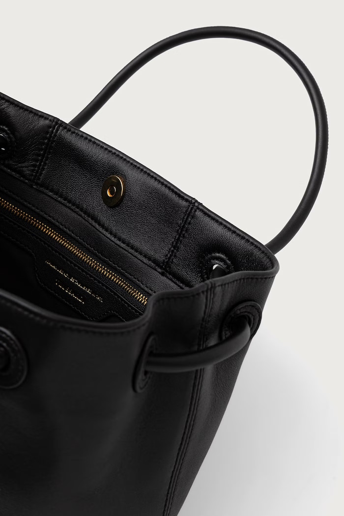 Torebka shopper damska skórzana Trussardi czarny Z354E006734N