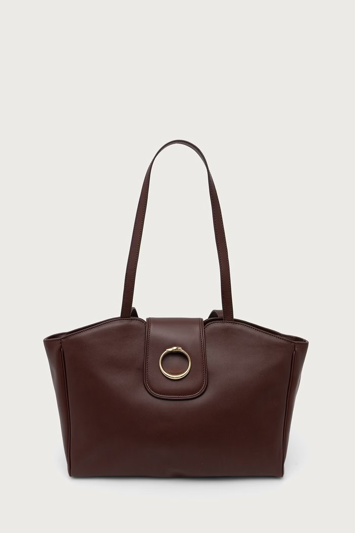 Trussardi Torebka shopper damska skórzana brązowy Z396E006926N