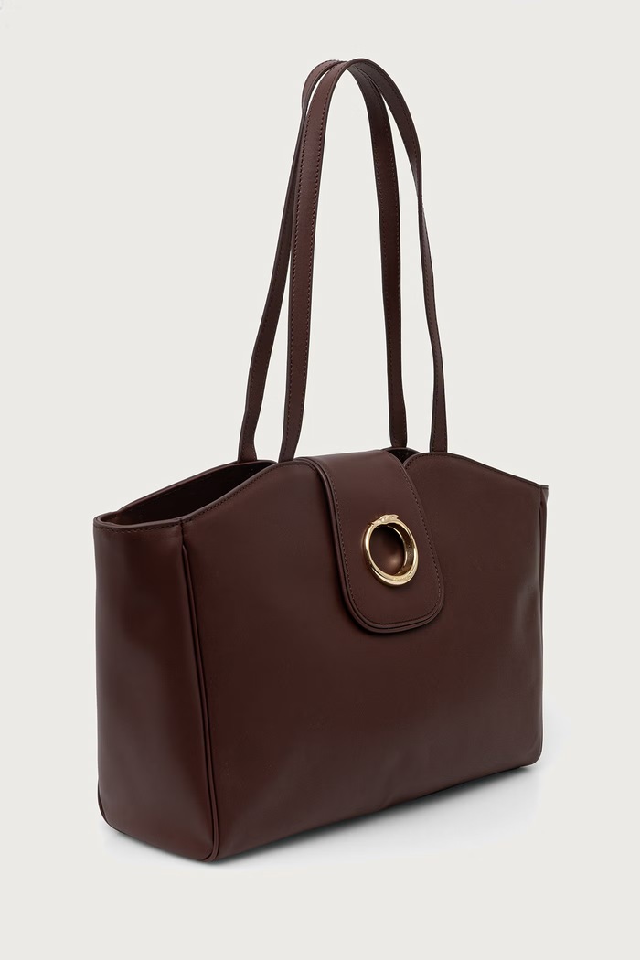 Trussardi Torebka shopper damska skórzana Z396E006926N brązowy AW26