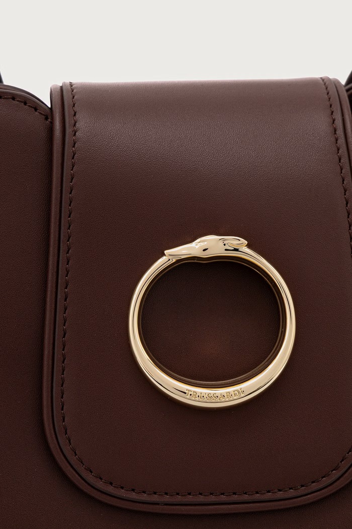 Torebka shopper damska skórzana Trussardi Z396E006926N brązowy