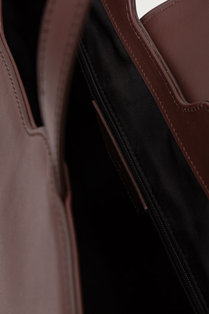Torebka shopper damska skórzana Trussardi brązowy Z396E006926N