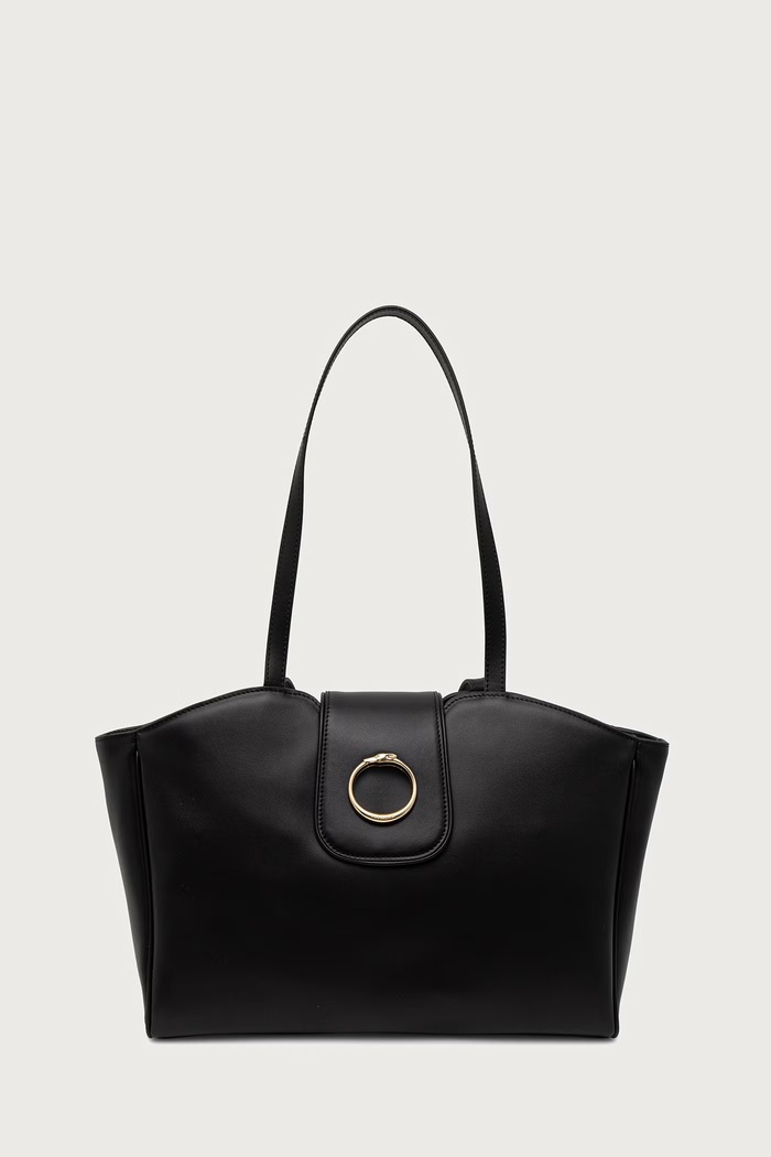 Trussardi Torebka shopper damska skórzana czarny Z396E006926N
