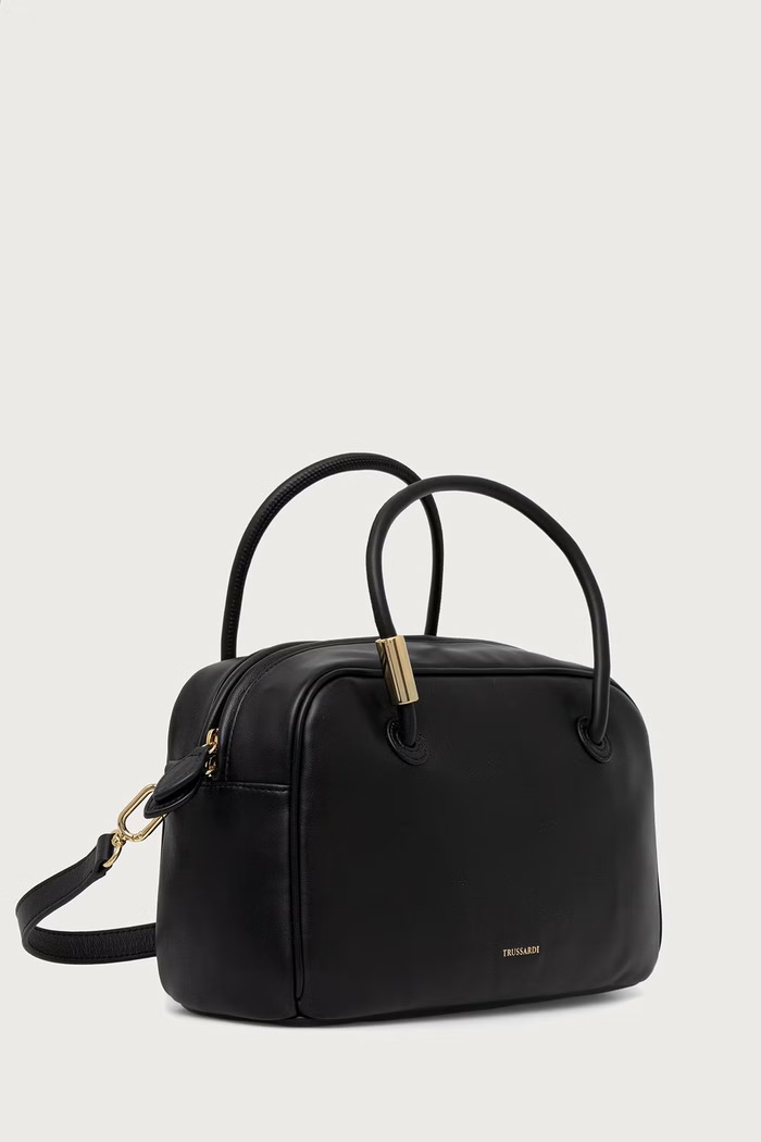 Trussardi Torebka crossbody damska skórzana Z609E007147N czarny AW26