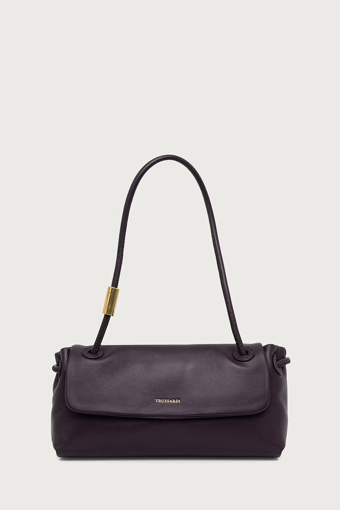 Trussardi Torebka crossbody damska skórzana fioletowy Z347E006725N