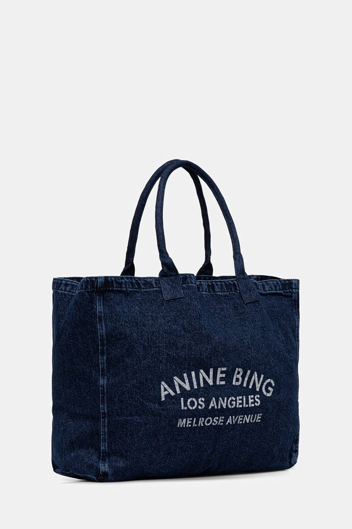 Anine Bing LEO tote bag women's denim A.13.12677.WHD93 navy AW26