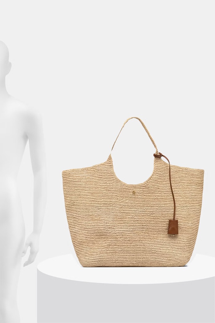 Anine Bing LILI torebka shopper damska pleciona A.13.12356.NAT1