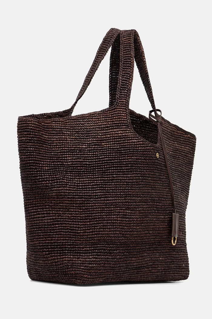 Anine Bing LILI torebka shopper damska pleciona A.13.12356.DBN1 brązowy AW26