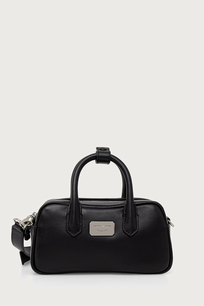 Emporio Armani Torebka crossbody damska skórzana czarny EW003825.AF32959