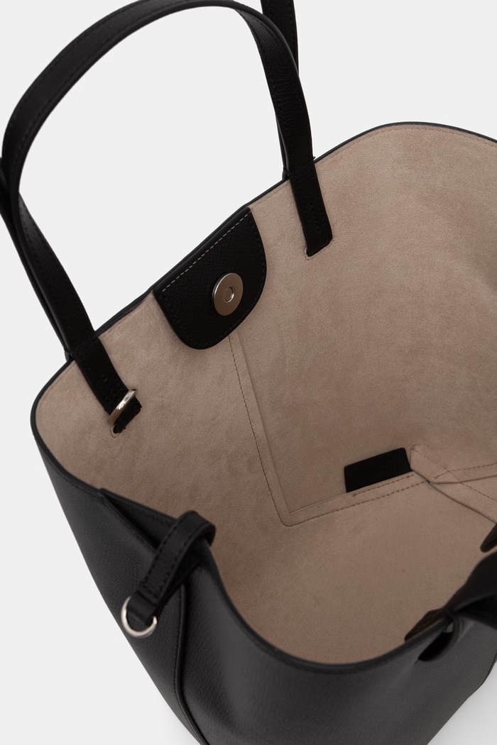 Emporio Armani шопинг чанта дамска от кожа EW005753.AF29459 черен