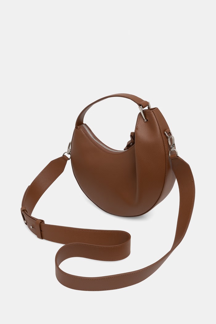 Akcesoria Emporio Armani torebka hobo damska skórzana EW005671.AF29459 brązowy