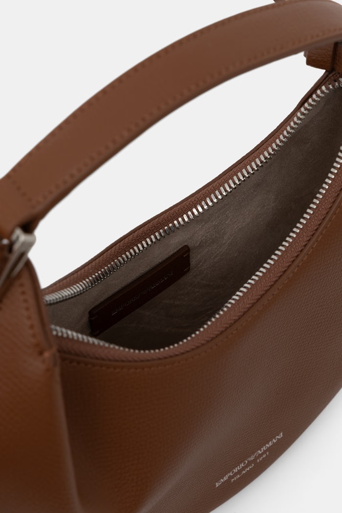 Emporio Armani torebka hobo damska skórzana EW005671.AF29459 brązowy