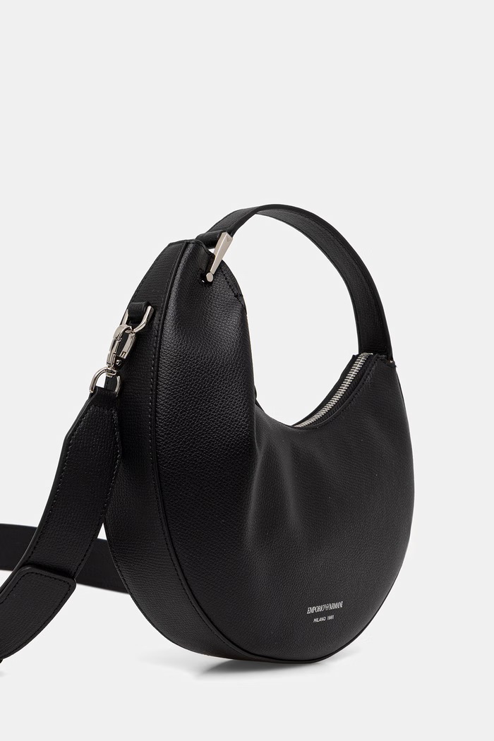 Emporio Armani torebka hobo damska skórzana EW005671.AF29459 czarny AW26