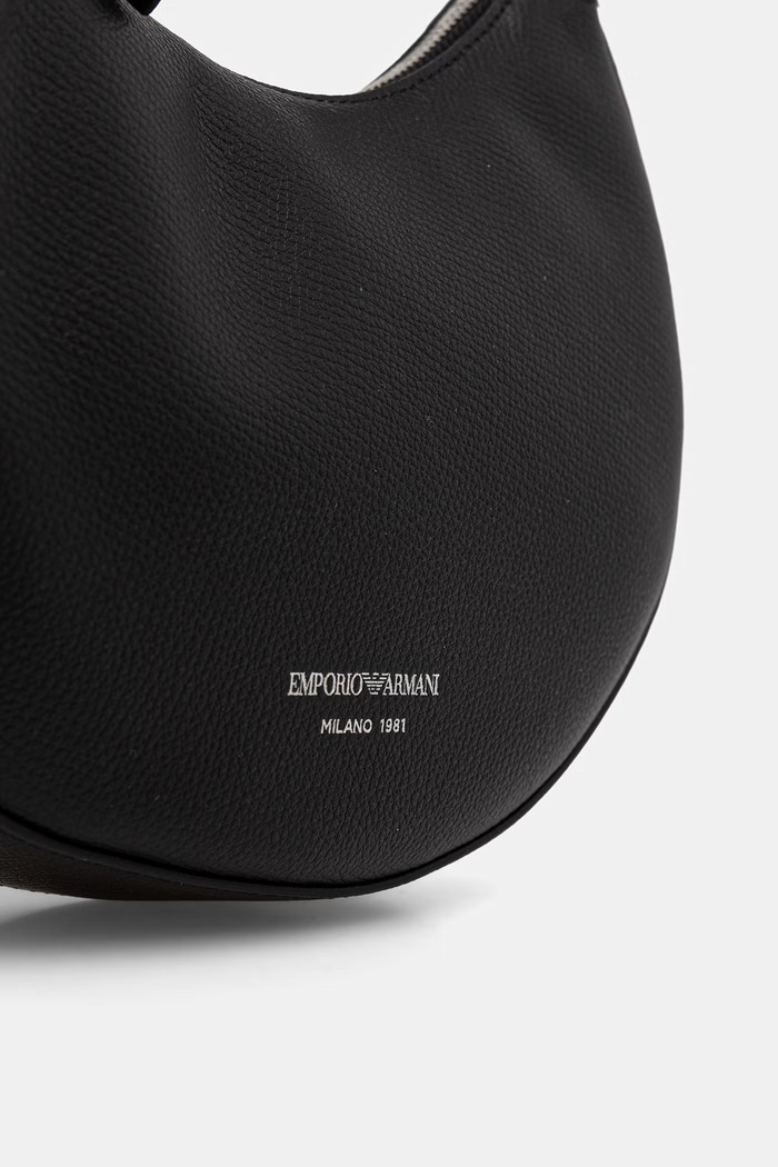 Emporio Armani torebka hobo damska skórzana czarny EW005671.AF29459