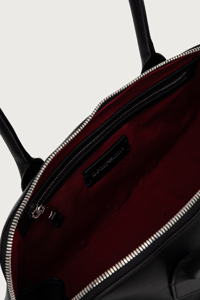 Torebka damska z imitacji skóry Emporio Armani czarny EW005676.AF29741
