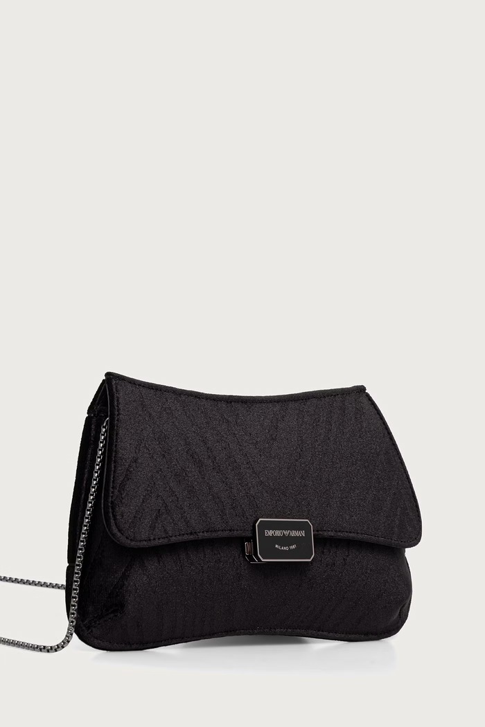 Emporio Armani Kopertówka damska welurowa EW001777.AF28100 czarny AW26