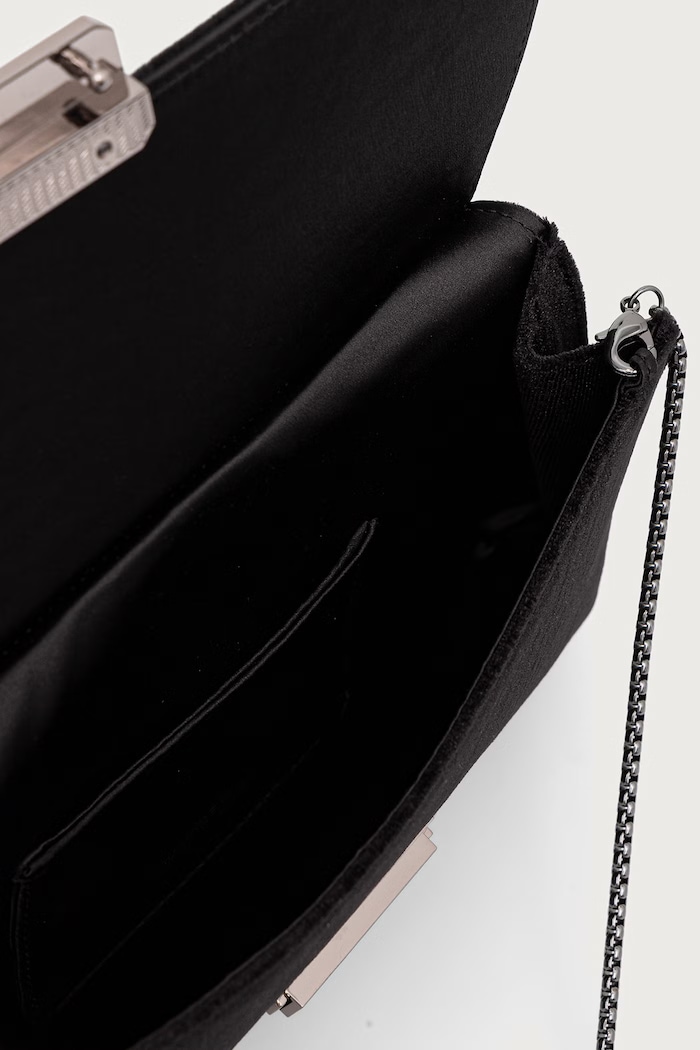Kopertówka damska welurowa Emporio Armani czarny EW001777.AF28100
