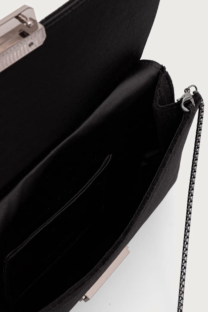 Kopertówka damska welurowa Emporio Armani czarny EW001777.AF28100