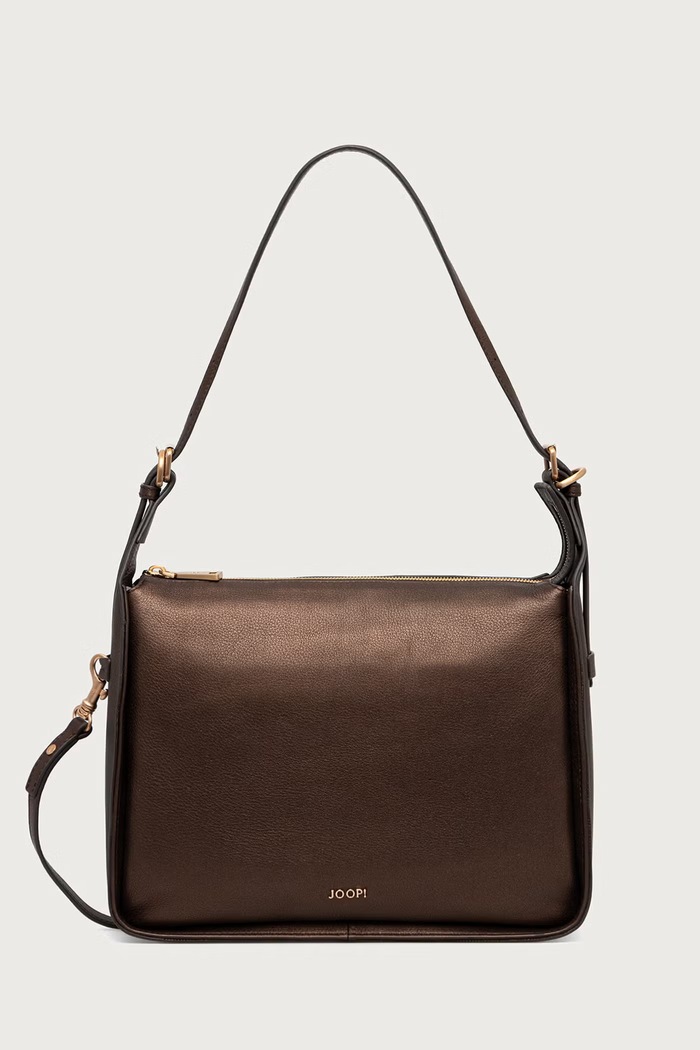 Joop! Torebka crossbody damska skórzana Lipari Metallo Liah brązowy 4140008576