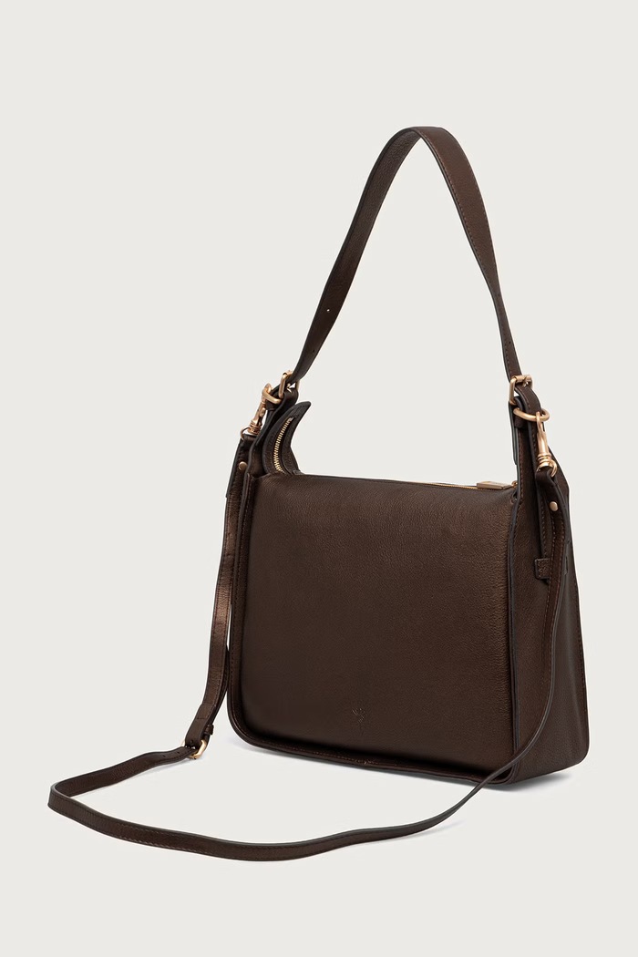 Akcesoria Joop! Torebka crossbody damska skórzana Lipari Metallo Liah 4140008576 brązowy