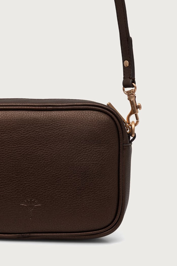 Akcesoria Joop! Torebka crossbody damska skórzana Lipari Metallo Cloe 4140008579 brązowy