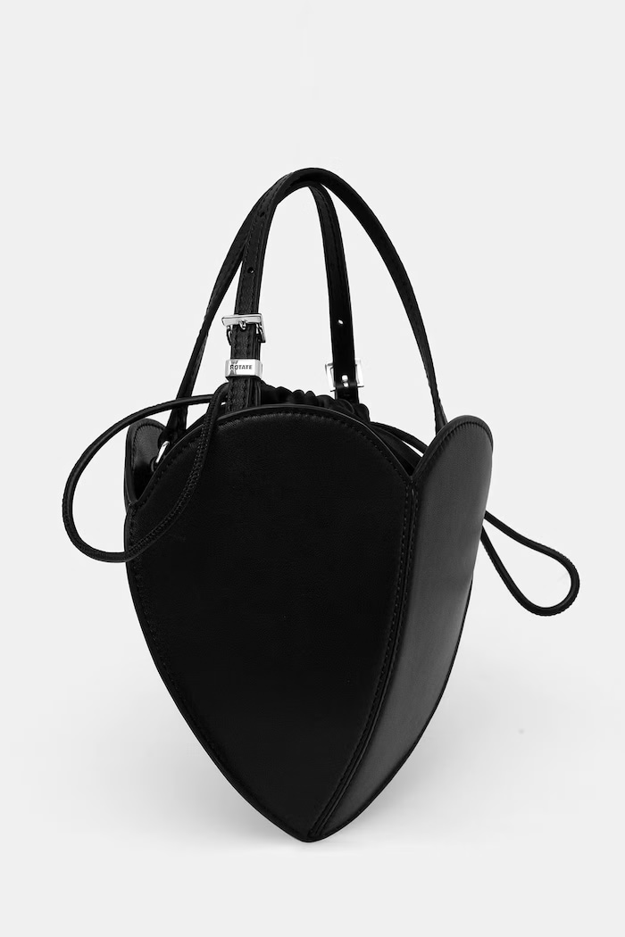 Rotate LEATHER HEART torebka crossbody damska skórzana 116999100 czarny AW26